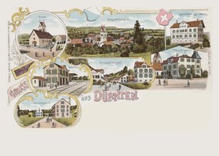 Plakat Historischer Bahhof Dürnten 1901 - Massiv-Werk