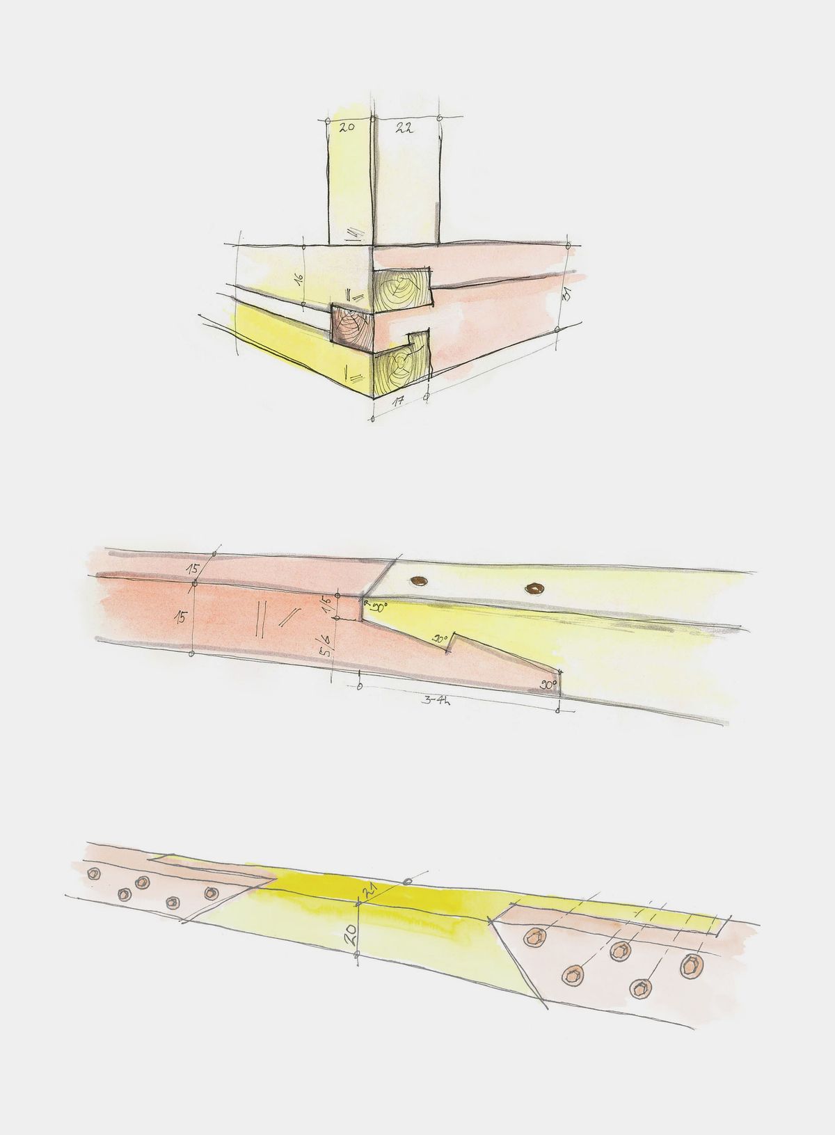 Skizzen, Kontstruktion, Denkmalpflege - Massiv-Werk